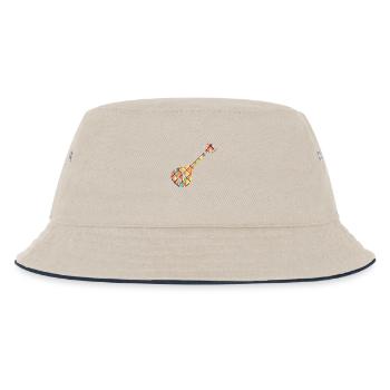 Mandolin Geometric - Kids’ Bucket Hat - ecru/navy - Front