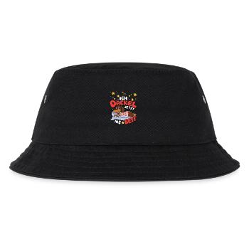 Hund Dackel Ringelshirt Dackelfreund Nachtoutfit - Kinder Bucket Hat - Schwarz - Vorne