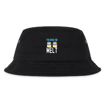 You Make Me Melt Sundae Gelato Cream - Kinder Bucket Hat - Schwarz - Vorne