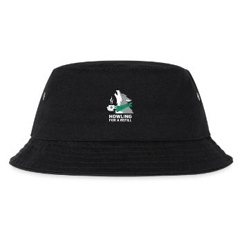 Heulen Nach Einem Nachfüllen Kaffeewolf - Kinder Bucket Hat - Schwarz - Vorne