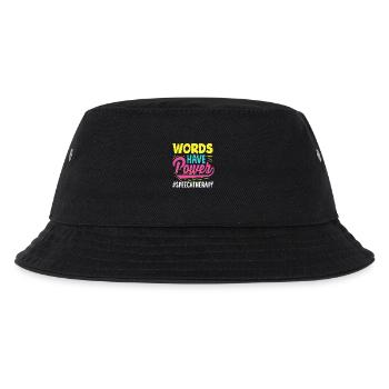 Words have power speech therapist - Kids’ Bucket Hat - black - Front