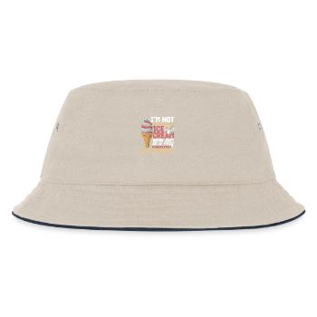 Eiscreme Liebhaber Beziehung Spruch - Kinder Bucket Hat - Natur/Navy - Vorne