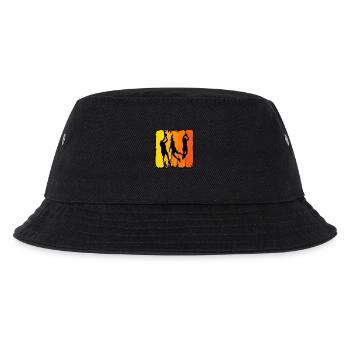 Baller Retro Sunset Paint Basketball - Kinder Bucket Hat - Schwarz - Vorne