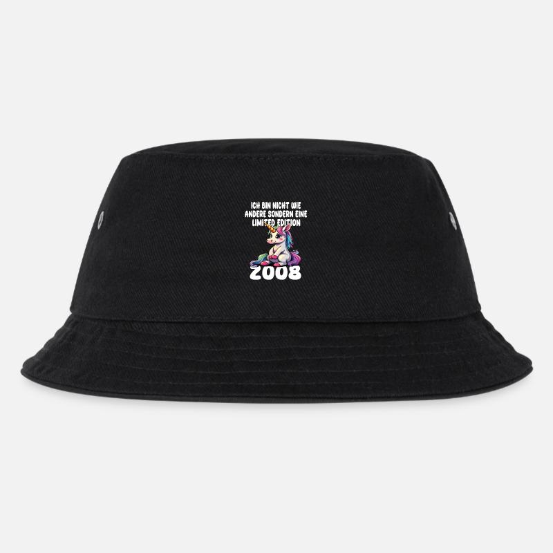 Limited Edition 2008 Geburtstag 2008 Geboren - Kinder Bucket Hat - Schwarz