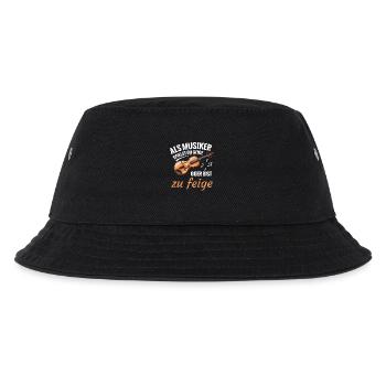 Als Musiker Spielst Du Geige Oder Bist Zu Feige - Kinder Bucket Hat - Schwarz - Vorne