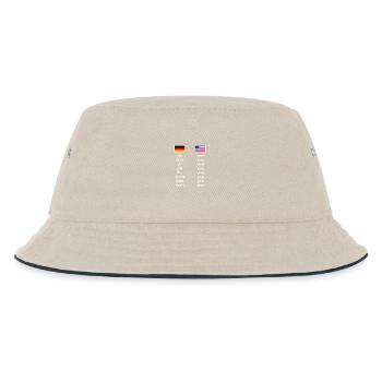 English German Grammar Learning Funny Teachers - Kids’ Bucket Hat - ecru/navy - Front