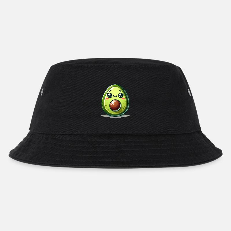 Avocado Comic - Kinder Bucket Hat - Schwarz