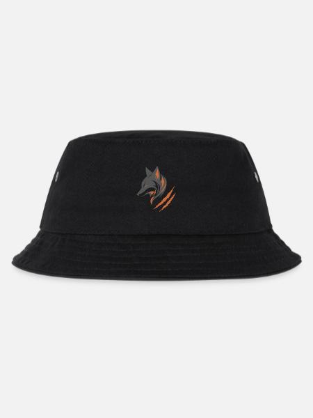 Grauer Fuchs | Orange Fuchs - Kinder Bucket Hat - Schwarz