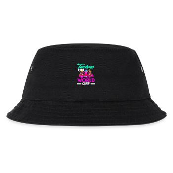 Techno Lover: Techno On World Off - Kids’ Bucket Hat - black - Front