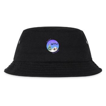 Weihnachtspost. Weihnachtselfen posten. Nordpol - Kinder Bucket Hat - Schwarz - Vorne