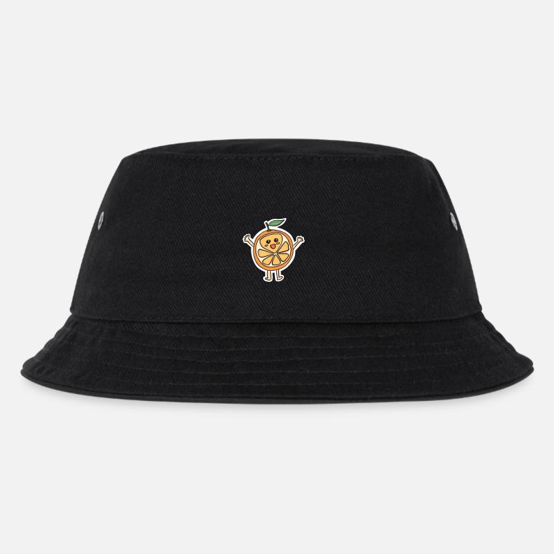 Happy Orange - Kids’ Bucket Hat - black