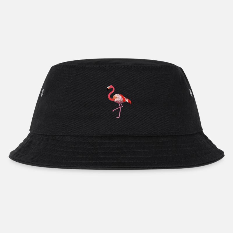 Flamingo - Kinder Bucket Hat - Schwarz