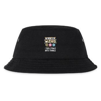 Zauberhafte Kreationen aus Garn - Kinder Bucket Hat - Schwarz - Vorne