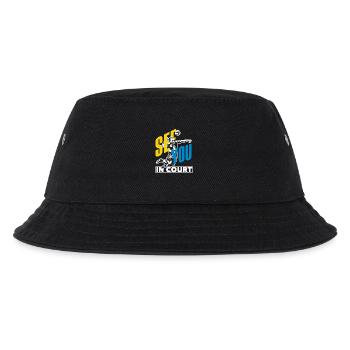 Volleyball Sieht Man Sich Auf Dem Spielfeld - Kinder Bucket Hat - Schwarz - Vorne