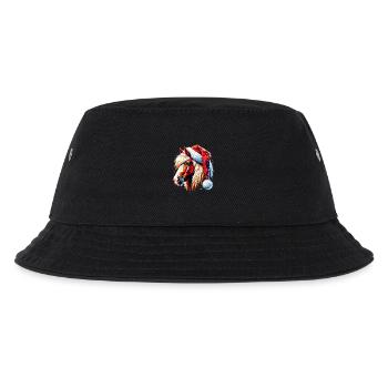 Original Polygon Kunst Haflinger Pferd Weihnachten - Kinder Bucket Hat - Schwarz - Vorne