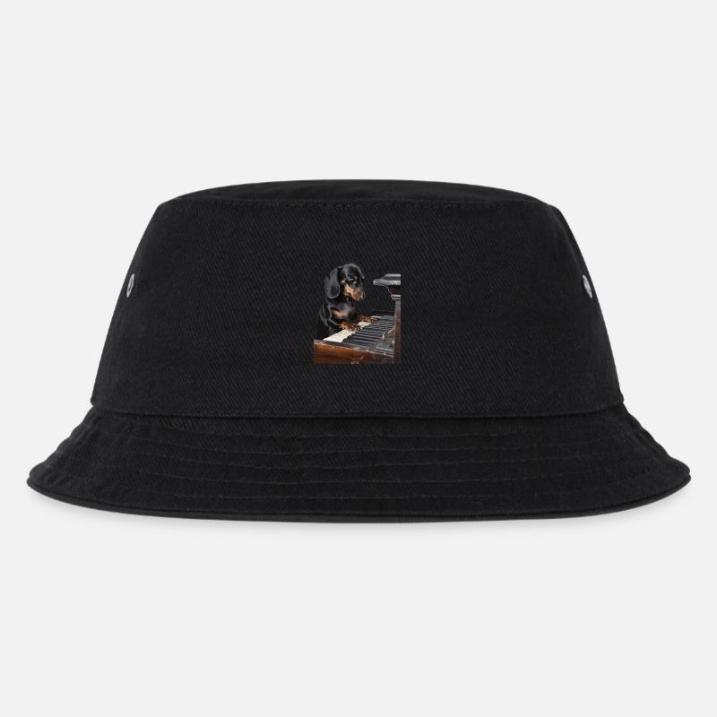 Dackel - Kinder Bucket Hat - Schwarz