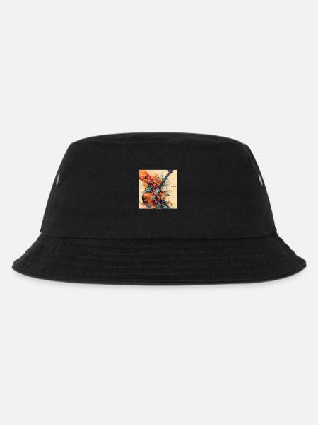 Gitarre - Kinder Bucket Hat - Schwarz