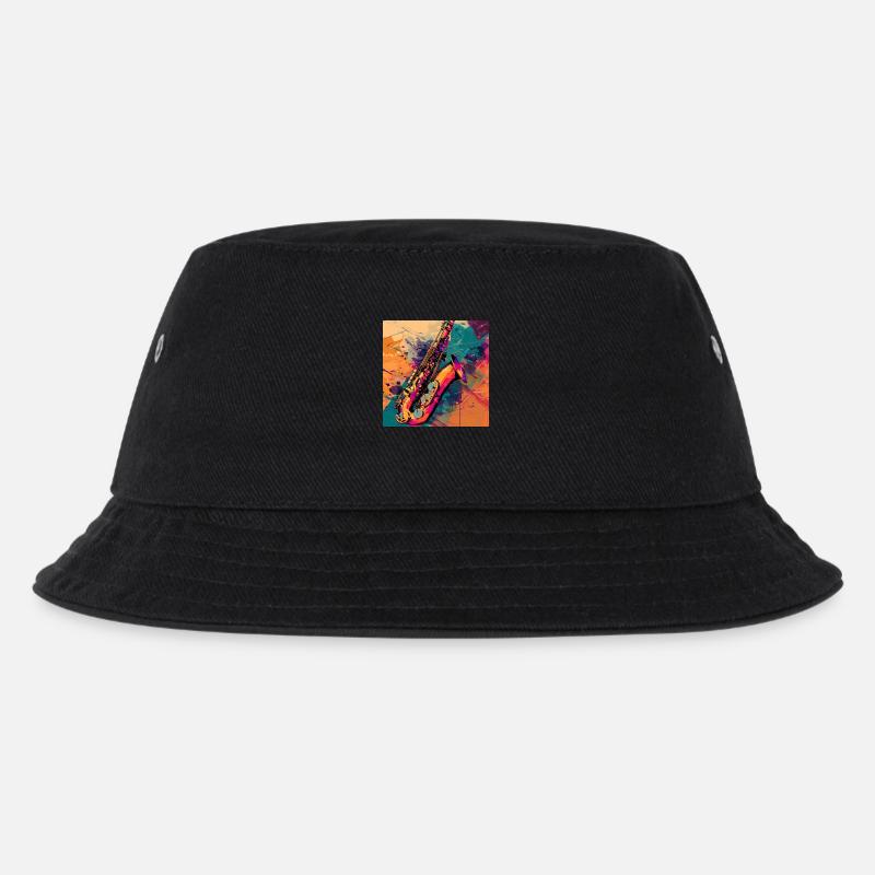 Saxophone - Kids’ Bucket Hat - black