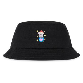 Santa Claus Teddy Teddy Bear Kids - Kids’ Bucket Hat - black - Front