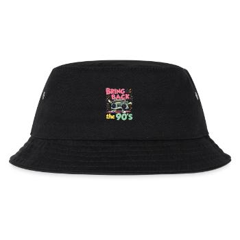 Bring Back the 90's Retro Boombox 90er Jahre - Kinder Bucket Hat - Schwarz - Vorne