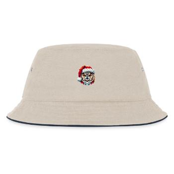 Polygon Art hibou aigle hibou chapeau de Noël Original - Bob Enfant - blanc cassé/bleu marine - Devant