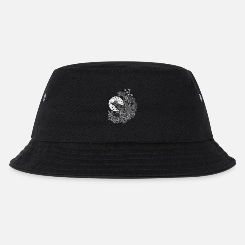 FOX & NIGHT SKY - Kids’ Bucket Hat - black