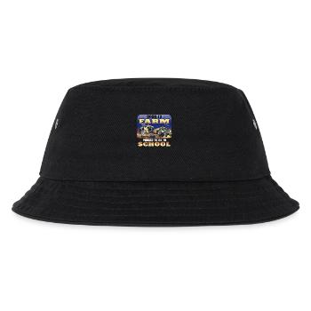 Geboren Zum Farmen Gezwungen Zur Schule - Kinder Bucket Hat - Schwarz - Vorne