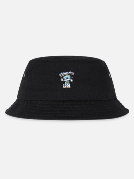 Jahrgang seit 1991 Klassisch 34. Geburtstag Retro - Kinder Bucket Hat - Schwarz