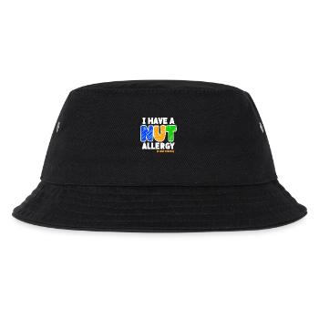 Ich Habe Eine Nussallergie Lustiger Spruch Für - Kinder Bucket Hat - Schwarz - Vorne
