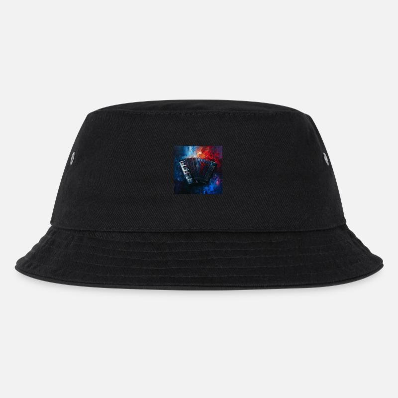 Akkordeon - Kinder Bucket Hat - Schwarz