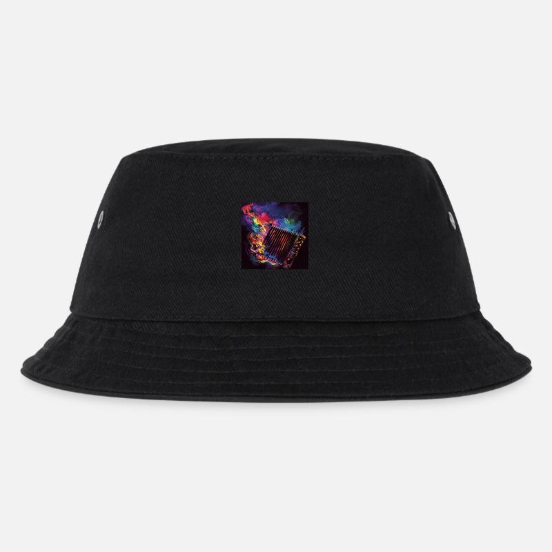 Akkordeon - Kinder Bucket Hat - Schwarz