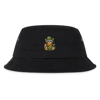 St Patrick's Day Raccoon Decoration Women Men Kids - Kids’ Bucket Hat - black - Front