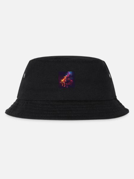 Klavier - Kinder Bucket Hat - Schwarz