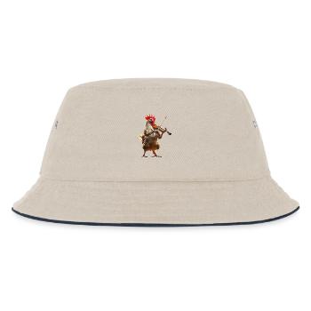 Hahn Violine - Kinder Bucket Hat - Natur/Navy - Vorne