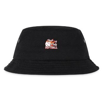 Yeah I Play Softball - Kids’ Bucket Hat - black - Front