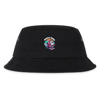 Weihnachtsmann Weihnachten Skifahren Winter Schnee - Kinder Bucket Hat - Schwarz - Vorne