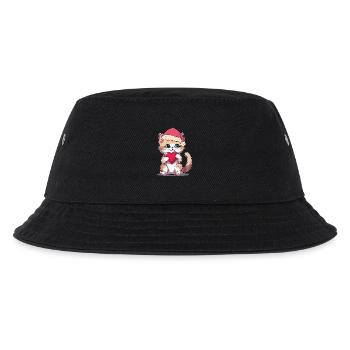 Christmas Pets Pet Cat Cats - Kids’ Bucket Hat - black - Front