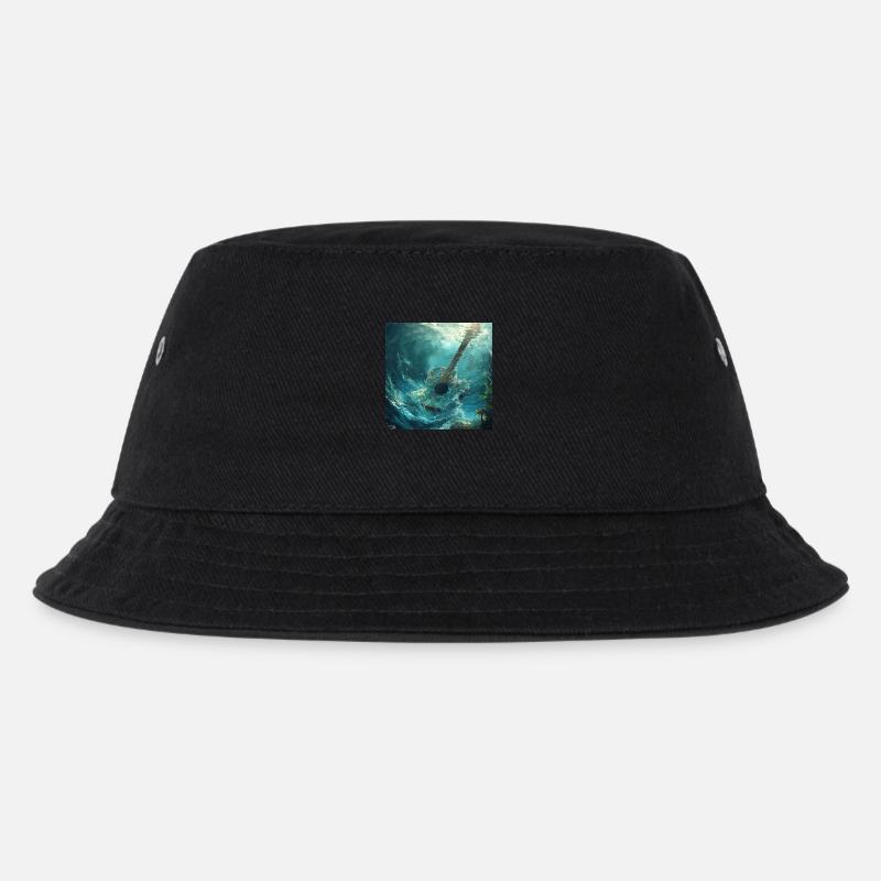 Gitarre - Kinder Bucket Hat - Schwarz
