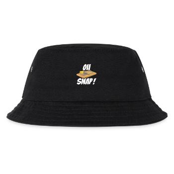 Oh Snap Funny Cartoon Style With Mousetrap - Kids’ Bucket Hat - black - Front