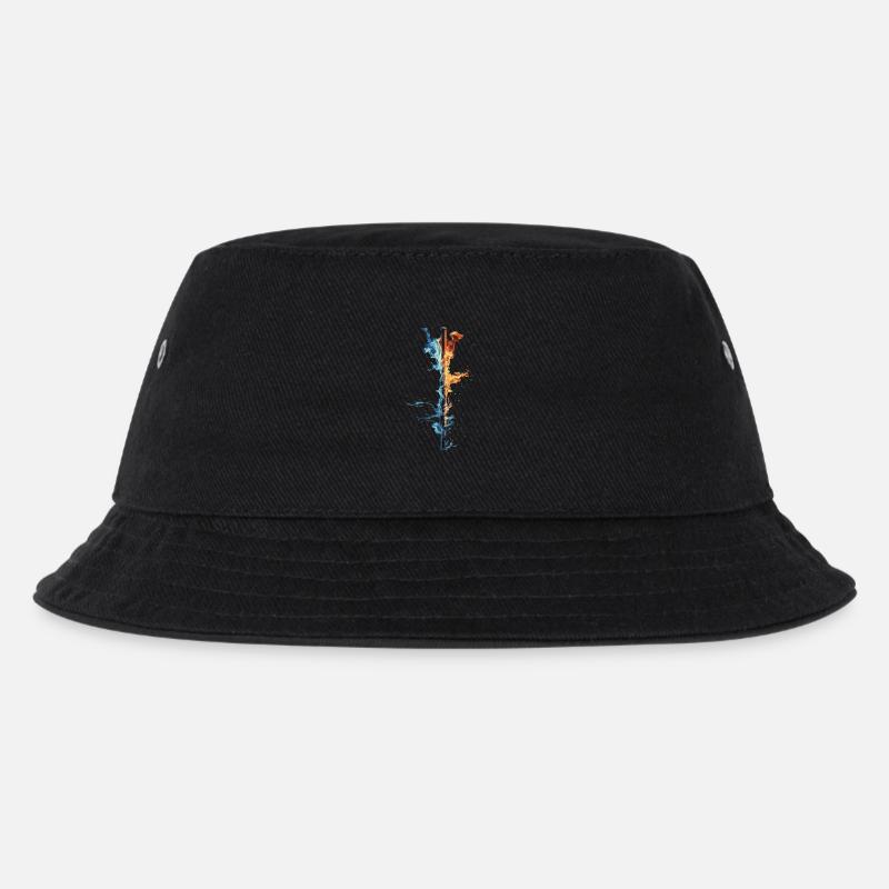 Querflöte - Kinder Bucket Hat - Schwarz
