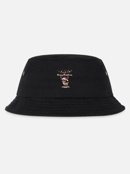 Weihnachten Rentier Weihnachtsmütze Sterne Lustig - Kinder Bucket Hat - Schwarz