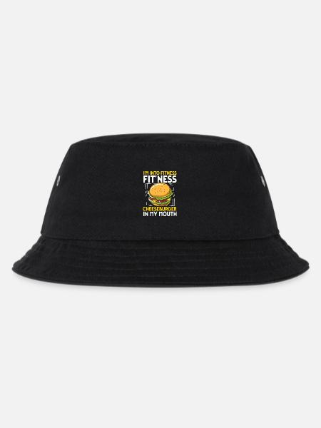 I m into fitness cheeseburger in my mouth - Kinder Bucket Hat - Schwarz