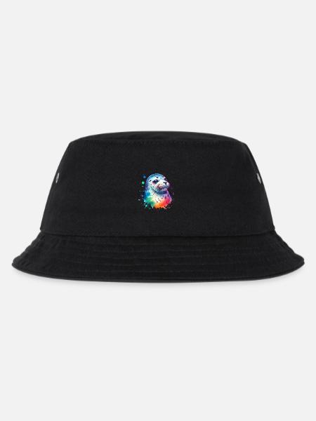 Robbe Seehund - Kinder Bucket Hat - Schwarz