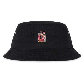 Stilvolle Frau mit Kaffee und Blumenkunst - Kinder Bucket Hat - Schwarz - Vorne