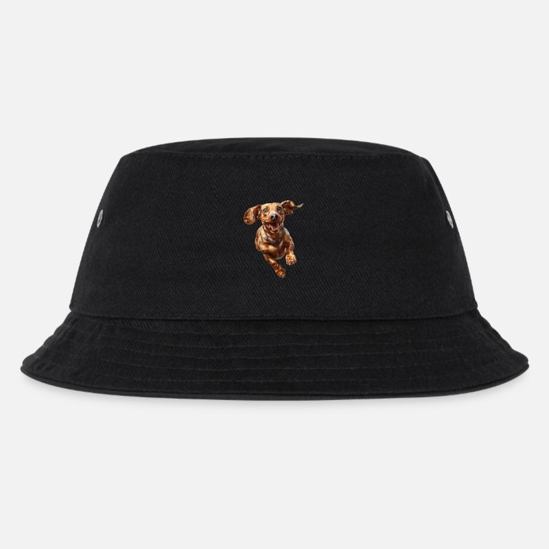 Dackel - Kinder Bucket Hat - Schwarz