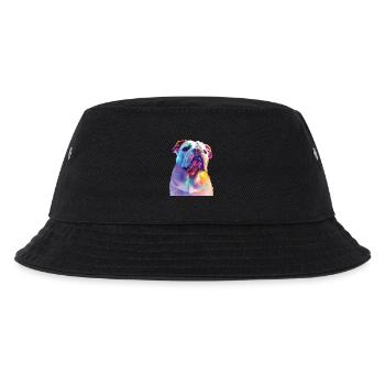 Englische Bulldogge - Kinder Bucket Hat - Schwarz - Vorne