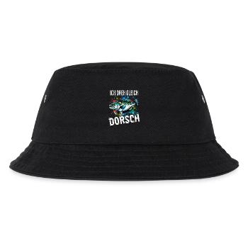 Ich dreh gleich Dorsch - Kinder Bucket Hat - Schwarz - Vorne