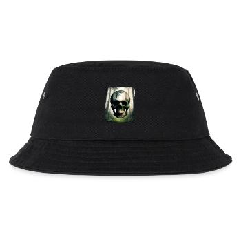 Menschlicher Schädel, aufwendig gefertigt aus einem Wald - Kinder Bucket Hat - Schwarz - Vorne