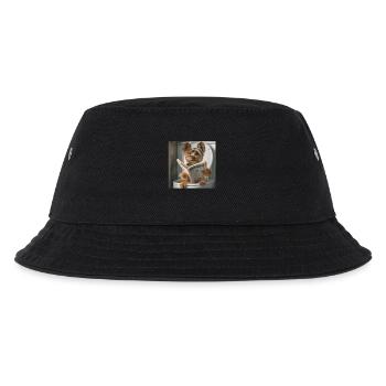 Yorkshire Terrier - Kinder Bucket Hat - Schwarz - Vorne