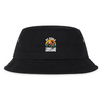 My Vizsla Thinks I Am Awesome Dog Lover Pet Owner - Kids’ Bucket Hat - black - Front